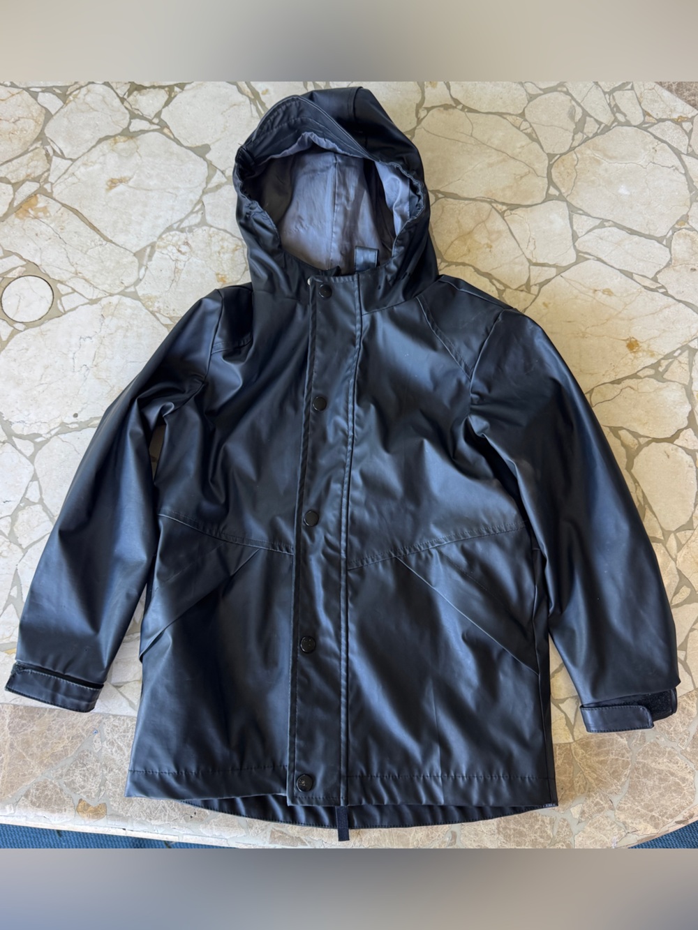 Cat & Jack Black Hooded Rain Jacket Size S